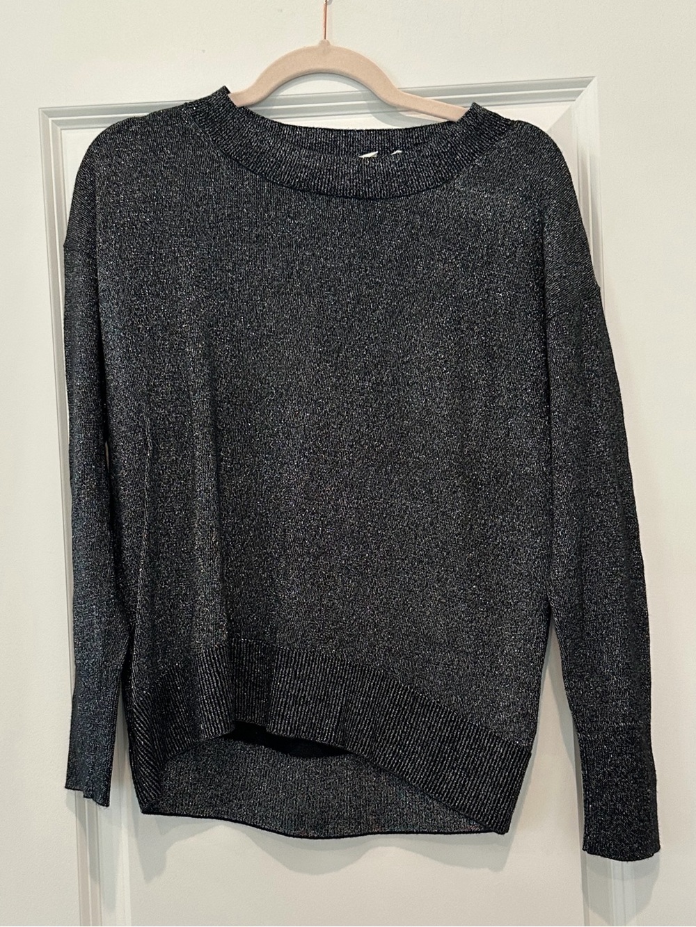 GAP Shimmery Black Crewneck Sweater